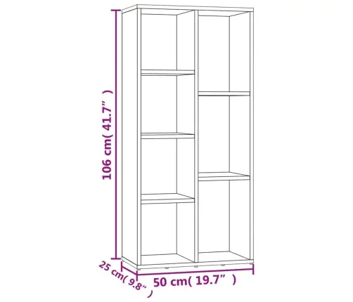 Raamatukapp, Suitsutatud Tamm, 50 X 25 X 106 Cm