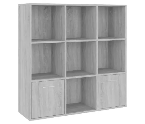 Grāmatu Plaukts, Pelēka Ozolkoka Krāsa, 98X30X98 Cm Vidaxl