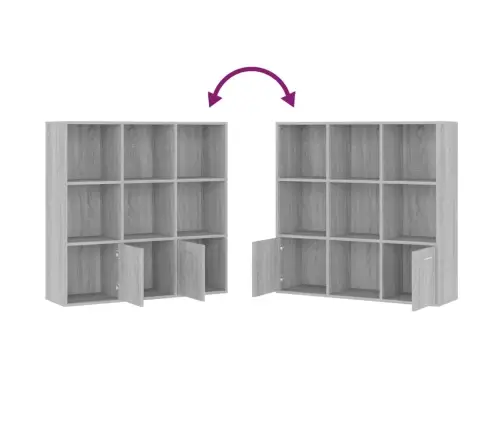 Grāmatu Plaukts, Pelēka Ozolkoka Krāsa, 98X30X98 Cm Vidaxl