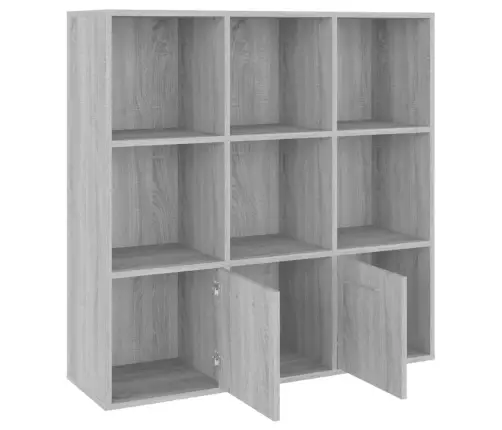 Grāmatu Plaukts, Pelēka Ozolkoka Krāsa, 98X30X98 Cm Vidaxl