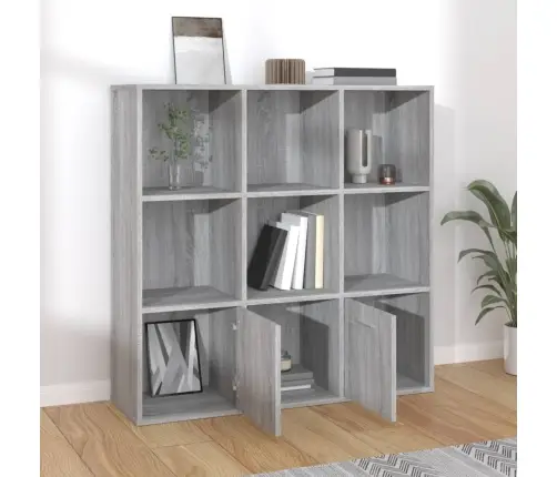 Grāmatu Plaukts, Pelēka Ozolkoka Krāsa, 98X30X98 Cm Vidaxl