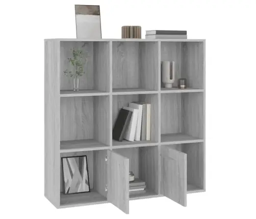 Grāmatu Plaukts, Pelēka Ozolkoka Krāsa, 98X30X98 Cm Vidaxl