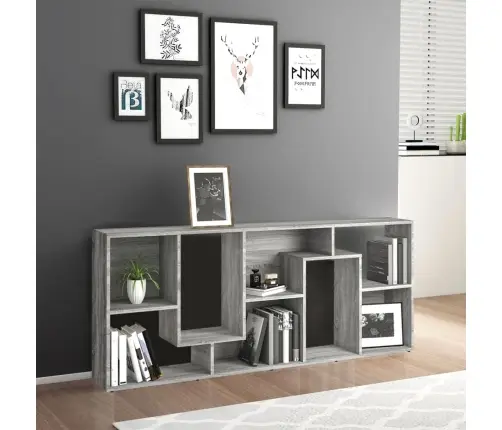 Raamatukapp, Hall Sonoma Tamm, 67 X 24 X 161 cm Tehispuit