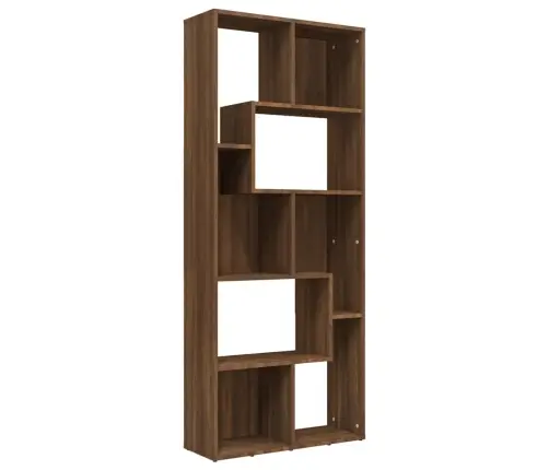 Raamatukapp, Pruun Tamm, 67 X 24 X 161 cm Tehispuit