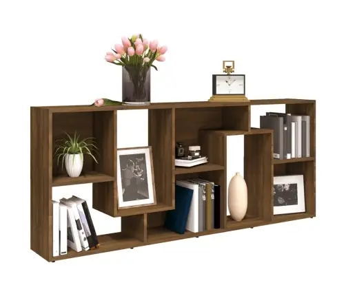 Raamatukapp, Pruun Tamm, 67 X 24 X 161 cm Tehispuit