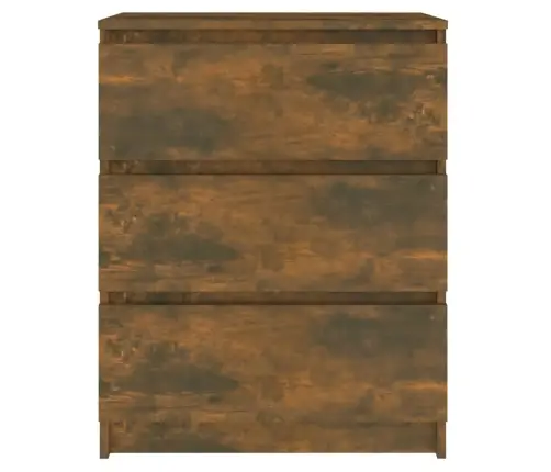 Kumode, Dūmakains Ozols, 60X35X76 Cm, Inženierijas Koks Vidaxl