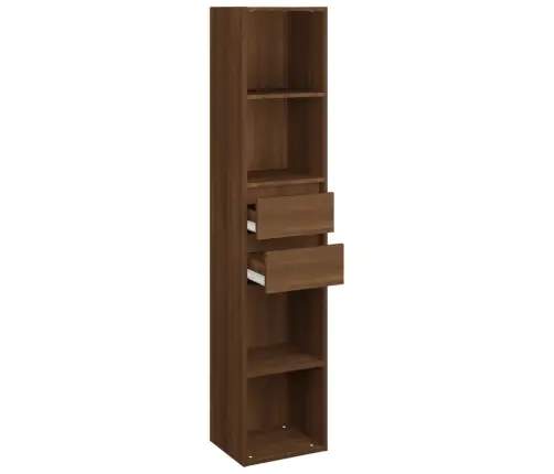 Grāmatu Plaukts, Brūna Ozola, 36X30X171 Cm, Inženierijas Koks Vidaxl