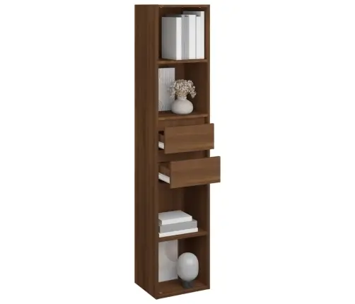 Grāmatu Plaukts, Brūna Ozola, 36X30X171 Cm, Inženierijas Koks Vidaxl