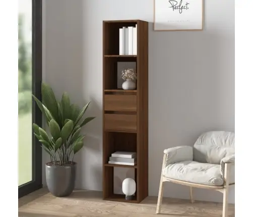 Grāmatu Plaukts, Brūna Ozola, 36X30X171 Cm, Inženierijas Koks Vidaxl