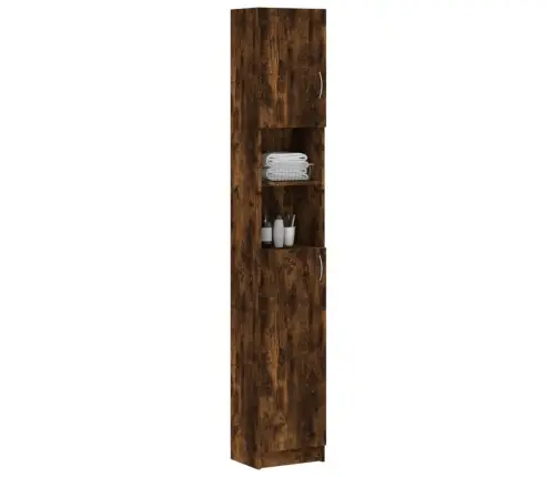 Vannasistabas Skapis, Ozola, 32X25,5X190 Cm, Inženierijas Koks Vidaxl