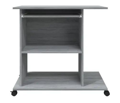 Kompiuterio Stalas, Pilkos Ąžuolo Spalvos, 80X50X75cm Mediena