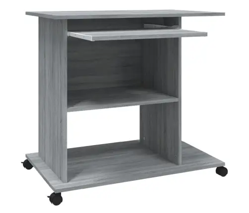 Kompiuterio Stalas, Pilkos Ąžuolo Spalvos, 80X50X75cm Mediena