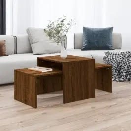 Kafijas Galdiņu Komplekts, Brūna Ozola, 100X48X40 Cm Vidaxl