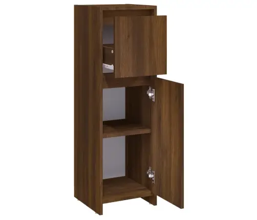 Vannitoakapp, Pruun Tamm, 30 X 30 X 95 cm Tehispuit Vannitoakapp, Pruun Tamm, 30 X 30 X 95 cm Tehispuit