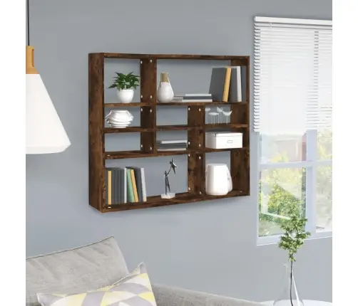 Sieninė Lentyna, Dūminio Ąžuolo, 90X16X78cm Apdirbta Mediena Sieninė Lentyna, Dūminio Ąžuolo, 90X16X78cm Apdirbta Mediena