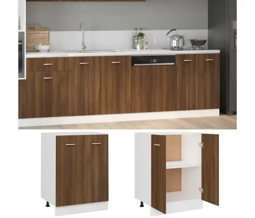 Alumine Kapp "Lyon", Pruun Tamm 60X46X81,5 cm Töödeldud Puit