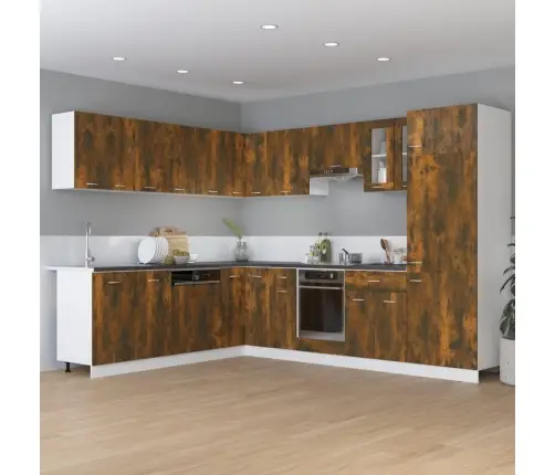 Sahtlitega Alumine Kapp "Lyon", Suitsutatud Tamm, 60 X 46 X 81,5 cm Töödeldud Puit