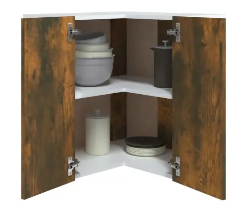 Pakabinama Kampinė Spintelė,  “Lyon",  Ąžuolo,  57X57X60Cm