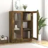 Vitriinkapp, Suitsutatud Tamm, 82,5X30,5X115 cm Tehispuit