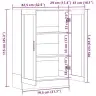 Vitriinkapp, Suitsutatud Tamm, 82,5X30,5X115 cm Tehispuit