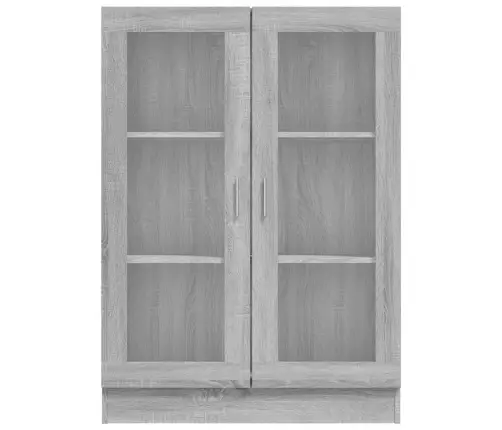 Vitrininė Spintelė, Pilka Ąžuolo, 82,5X30,5X115cm Mediena