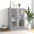 Vitriinkapp, Hall Sonoma Tamm, 82,5X30,5X115 cm Tehispuit