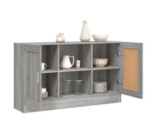 Šoninė Spintelė, Pilka Ąžuolo, 120X30,5X70cm Apdirbta Mediena