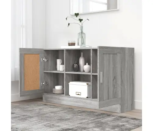 Šoninė Spintelė, Pilka Ąžuolo, 120X30,5X70cm Apdirbta Mediena