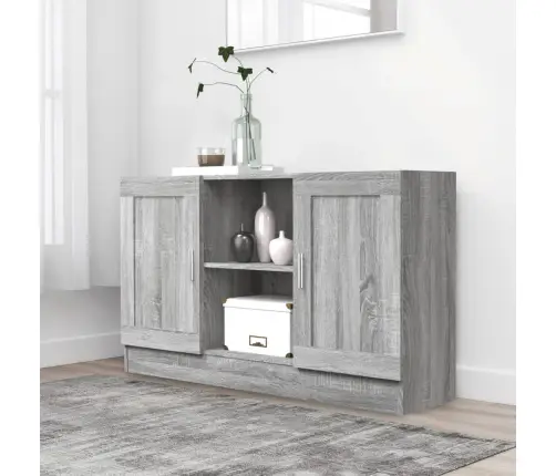 Šoninė Spintelė, Pilka Ąžuolo, 120X30,5X70cm Apdirbta Mediena