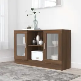 Vitriinkapp, Pruun Tamm, 120 X 30,5 X 70 cm Tehispuit