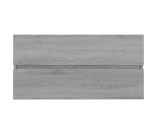 Izlietnes Skapis, Pelēka Ozola, 90X38,5X45Cm, Inženierijas Koks Vidaxl