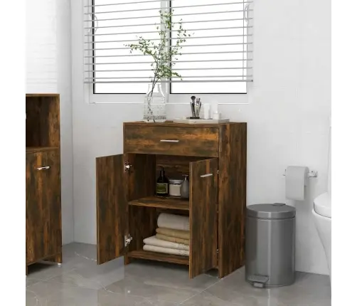 Vannasistabas Skapītis, Ozola, 60X33X80 Cm, Inženierijas Koks Vidaxl