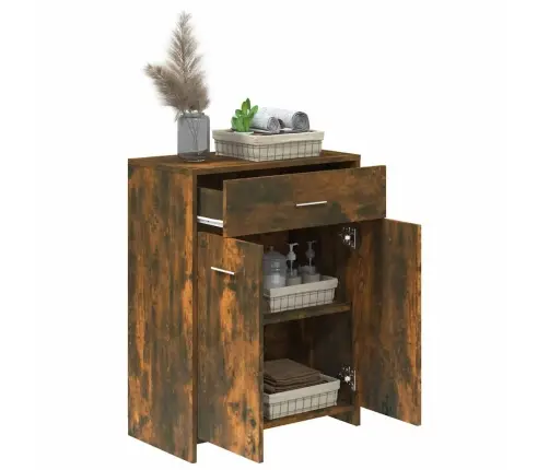 Vannasistabas Skapītis, Ozola, 60X33X80 Cm, Inženierijas Koks Vidaxl