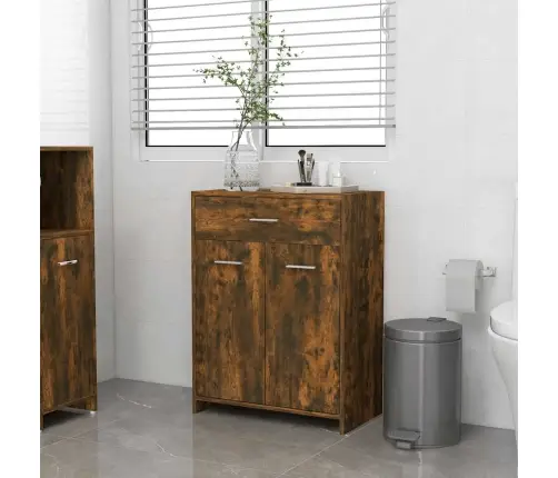 Vannasistabas Skapītis, Ozola, 60X33X80 Cm, Inženierijas Koks Vidaxl