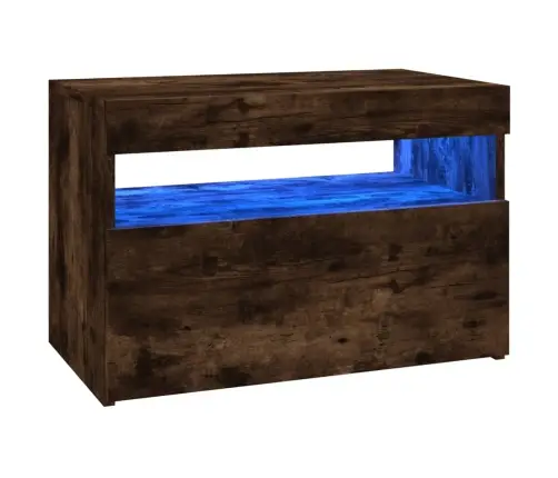 Tv Spintelė Su Led Apšvietimu, Dūminio Ąžuolo, 60X35X40Cm