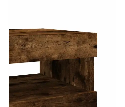 Tv Spintelės Su Led, 2Vnt., Dūminio Ąžuolo, 60X35X40Cm