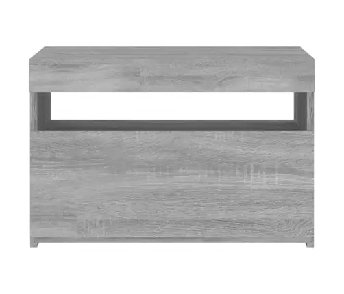 Tv Skapītis Ar Led Lampiņām, Pelēka Ozolkoka Krāsa, 60X35X40 Cm Vidaxl