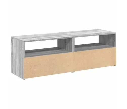 Tv Spintelės Su Led, 2Vnt., Pilkos Ąžuolo, 60X35X40Cm