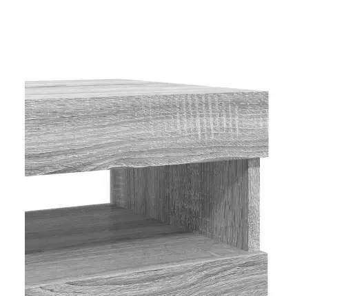 Tv Spintelės Su Led, 2Vnt., Pilkos Ąžuolo, 60X35X40Cm