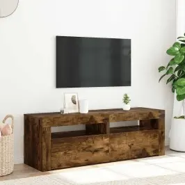 Tv Skapītis Ar Led Lampiņām, Ozolkoka Krāsa, 120X35X40 Cm Vidaxl