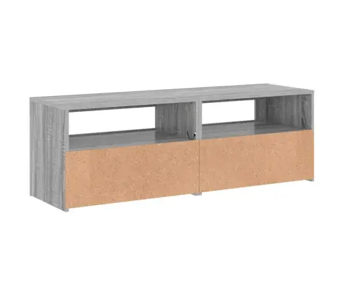 Tv Skapītis Ar Led Lampiņām, Pelēka Ozola Krāsa, 120X35X40 Cm Vidaxl