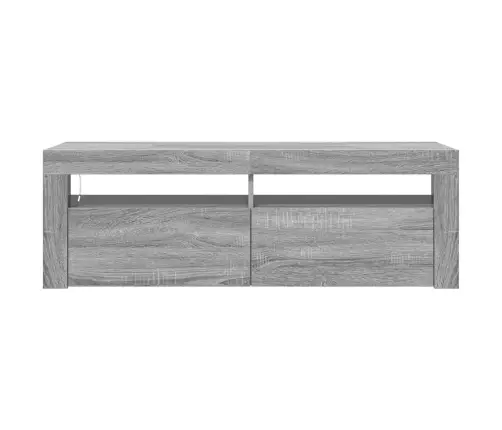 Televizoriaus Spintelė Su Led, Pilka Ąžuolo, 120X35X40Cm