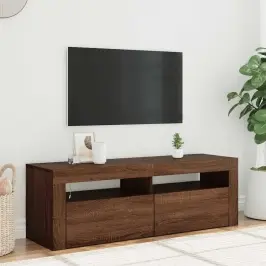 Televizoriaus Spintelė Su Led, Ruda Ąžuolo, 120X35X40Cm