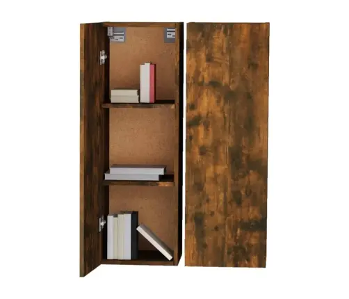 Tv Skapīši, 2 Gab., Ozolkoka, 30,5X30X90 Cm, Inženierijas Koks Vidaxl