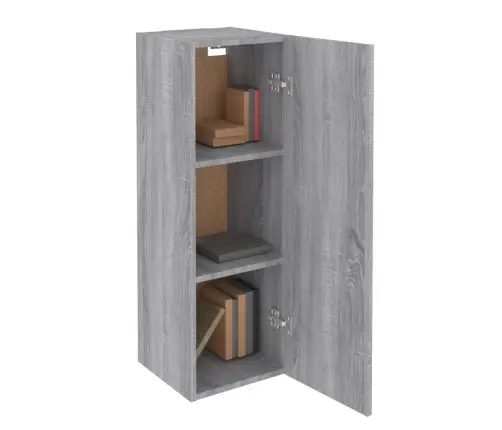 Tv Skapīši 2 Gab., Pelēka Ozola 30,5X30X90 Cm Inženierijas Koks Vidaxl