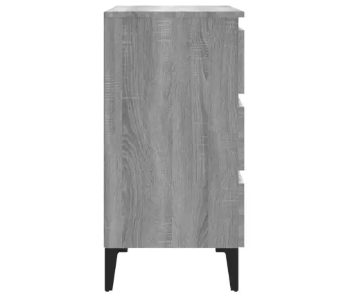 Kumode, Pelēcīga Ozola Krāsa, 60X35X69 Cm, Inženierijas Koks Vidaxl
