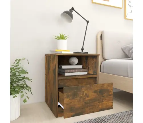 Öökapp, Suitsutatud Tamm, 40 X 40 X 50 cm Tehispuit Öökapp, Suitsutatud Tamm, 40 X 40 X 50 cm Tehispuit