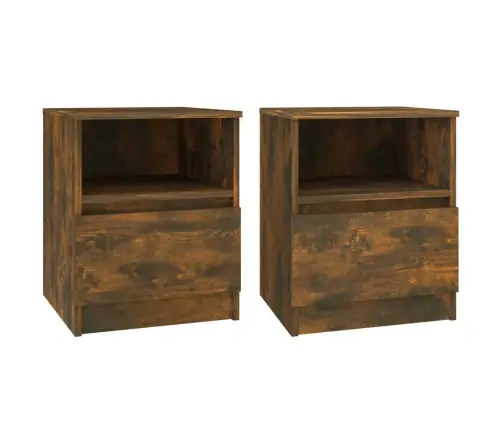 Naktsskapīši, 2 Gab., Ozolkoka, 40X40X50 Cm, Inženierijas Koks Vidaxl