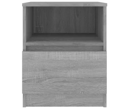 Naktsskapītis, Pelēcīga Ozola, 40X40X50 Cm, Inženierijas Koks Vidaxl