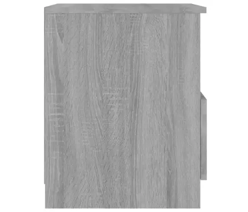 Naktsskapītis, Pelēcīga Ozola, 40X40X50 Cm, Inženierijas Koks Vidaxl
